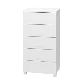 天馬｜TENMA チェスト 収納ケース 5段 幅55cm タンス 完成品 5505 フィッツチェスト フルフラット ホワイト 616062