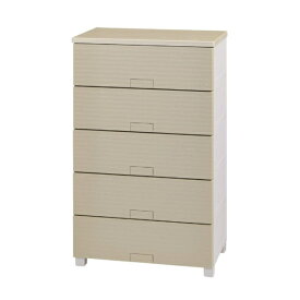 天馬｜TENMA チェスト 収納ケース 5段 幅65cm タンス 完成品 6505 フィッツチェスト ウッド ベージュ 616074
