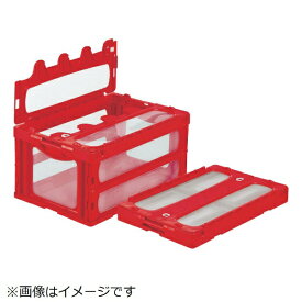 三甲｜サンコー フタ一体型折りたたみコンテナー マドコン 74.4L スライドロック付 ライトグレー SKO-C-75B-GLL《※画像はイメージです。実際の商品とは異なります》