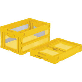 三甲｜サンコー 折りたたみコンテナー マドコン 43.1L イエロー SKO-O-40B-YE