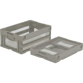 三甲｜サンコー 折りたたみコンテナー マドコン 34.7L ライトグレー SKO-O-30B-GLL