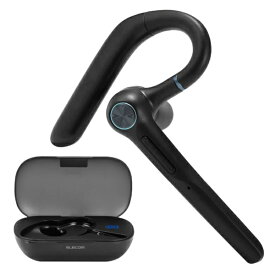 【エントリーで最大2万ポイント当たる｜4/23まで】 ELECOM｜エレコム ヘッドセット＋充電ケース ブラック LBT-HSC41BK [ワイヤレス（Bluetooth） /片耳 /イヤフックタイプ]