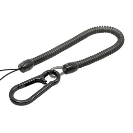 ラスタバナナ｜RastaBanana コイルストラップ カラビナロング ブラック RCSTCL04BK