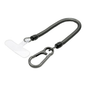 ラスタバナナ｜RastaBanana コイルストラップ カラビナ ストラップホルダータイプ ロング ブラック RCSTCHL01BK