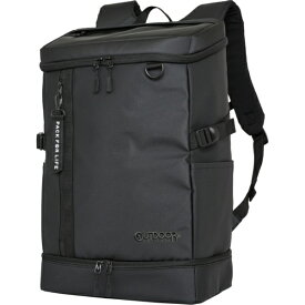 OUTDOOR PRODUCTS｜アウトドアプロダクツ ボックスリュック スクールリュック 通学 通勤 大容量 35L 2層タイプ 15.6インチ PC対応 撥水 ブラック/ブラック OD-11194-BKBK