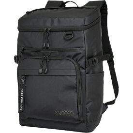 OUTDOOR PRODUCTS｜アウトドアプロダクツ ボックスリュック スクールリュック 通学 通勤 大容量 35L 15.6インチ PC対応 タブレット収納 撥水 ブラック/ブラック OD-11196-BKBK