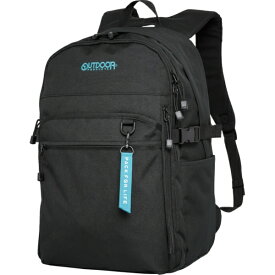 OUTDOOR PRODUCTS｜アウトドアプロダクツ デイパック スクールリュック 通学 通勤 大容量 35L ダブルルーム 15.6インチ PC対応 タブレット収納 撥水 ブルー/ブラック OD-11197-BLBK