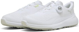 プーマ｜PUMA ゴルフシューズ グルーヴスポーツ ディスク WMNS PUMA WHITE×GLACIAL GRAY×APPLE 31322101 [レディース /24.5cm]【返品交換不可】