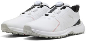 プーマ｜PUMA ゴルフシューズ フュージョングリップ 6 EVO ディスク PUMA WHITE×FEATHER GRAY×RED 31321801 [メンズ /28.0cm]【返品交換不可】
