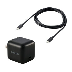 ELECOM｜エレコム AC-USB充電器＋USB-C⇔USB-Cケーブル ノートパソコン・タブレットPC対応 65W [1ポート：USB-C /USB Power Delivery対応] ブラック ACDC-PD12565BK