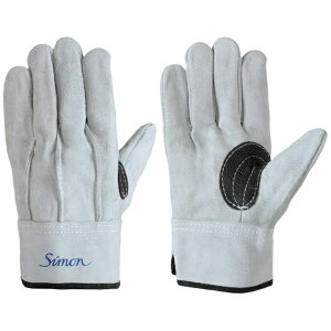 シモン|Simon 牛床革手袋 107AAA黒銀当 L寸 107AAAKGAL