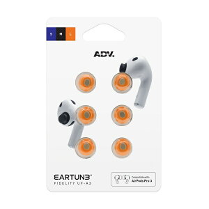 ADV.�b�G�[�f�B�[�u�C AirPods Pro3�i��3����j�p �C���[�s�[�X SML �e1�y�A Eartune Fidelity UF-A3 Orange ADVETFUFA3A-ORG