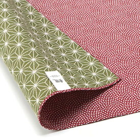 三陽商事 風呂敷 ランチクロス お弁当 50cm 中巾 綿有職小紋両面ふろしき 鮫小紋 麻葉 赤