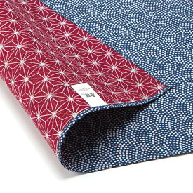 三陽商事 風呂敷 ランチクロス お弁当 50cm 中巾 綿有職小紋両面ふろしき 鮫小紋 麻葉 紺