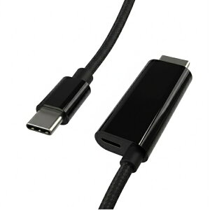�I�Y�}�bOSMA USB-C �� HDMI�{USB-C���X(���d�p PD45W�Ή�)�P�[�u�� [�f�� /2.0m /4K] �X�}�z/�Q�[��(Switch2�Ή�)�p �u���b�N CDC-AV200K [USB-C �� HDMI /4K]