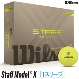 ウィルソン｜Wilson ゴルフボール STAFF MODEL X スタッフモデル X イエロー [3球（1スリーブ）]