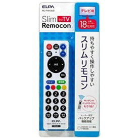 ELPA｜エルパ テレビ用スリムリモコン RC-TV013UD [ボタン電池CR2032(別売)]
