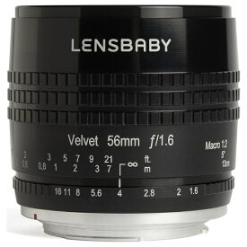 レンズベビー｜LENSBABY カメラレンズ Velvet56（ベルベット56） ブラック [ニコンF /単焦点レンズ][ベルベット56BKニコンF]
