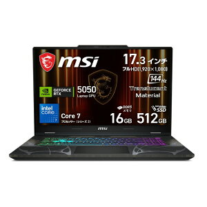 �y2026�N02��19�������z MSI�b�G���G�X�A�C �Q�[�~���O�m�[�g�p�\�R�� Cyborg 17 B2RW(RTX 5050) �I�f�b�Z�C�O���C & �X�P���g�� Cyborg-17-B2RWEKG-6669JP [17.3�^ /Windows11 Home /intel Core 7 /�������F16GB /SSD�F512GB /