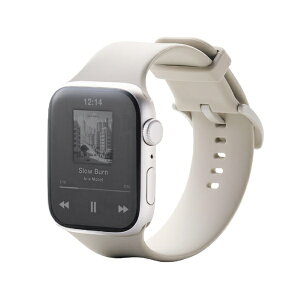 ELECOM�b�G���R�� �A�b�v���E�H�b�` �o���h Apple Watch SE ��3���� / Series 11 [ 42 41 40 38mm ] �V���R�� �x���g TOUGH SLIM �x�[�W�� �x�[�W�� AW-25BBDTSBE