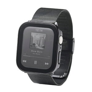 ELECOM�b�G���R�� �A�b�v���E�H�b�` �J�o�[ Apple Watch SE3 / SE2 / SE1 ( ��3 / 2 / 1����) [ 44mm ] �t���J�o�[ �P�[�X �����K���X 10H �ϏՌ�PC�t���[�� �w��h�~ ��U�h�~ �h�� IPX7 �u���b�N �u���b�N AW-25D