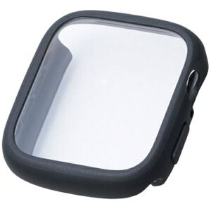 ELECOM�b�G���R�� �A�b�v���E�H�b�` �J�o�[ Apple Watch SE3 / SE2 / SE1 ( ��3 / 2 / 1����) [ 44mm ] �P�[�X �����K���X 10H �ϏՌ��t���[�� �w��h�~ ��U�h�~ TOUGH SLIM LITE �u���b�N �u���b�N AW-25DFCTSLBK
