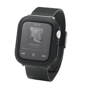 ELECOM�b�G���R�� �A�b�v���E�H�b�` �J�o�[ Apple Watch SE3 / SE2 / SE1 ( ��3 / 2 / 1����) [ 40mm ] �t���J�o�[ �P�[�X �����K���X Gorilla(R) 10H �ϏՌ�PC�t���[�� �w��h�~ ��U�h�~ �u���b�N �u���b�N AW-25EF