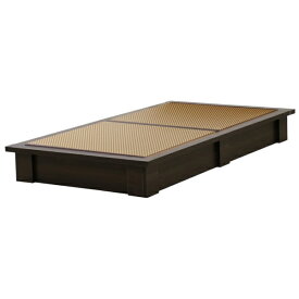 友澤木工 セキスイMIGUSA畳使用 デザイン畳ベッド(MIGUSA) 友澤木工 ダークブラウン 392-migusa(BR)-84-D【キャンセル・返品不可】 【代金引換配送不可】