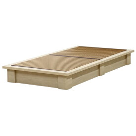 友澤木工 セキスイMIGUSA畳使用 デザイン畳ベッド(MIGUSA) 友澤木工 ナチュラル 392-migusa(BR)-88-D【キャンセル・返品不可】 【代金引換配送不可】