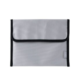ELECOM｜エレコム 難燃ポーチ 折り込みタイプ ポケット付属 Lサイズ グレー BMA-MBP01LGY
