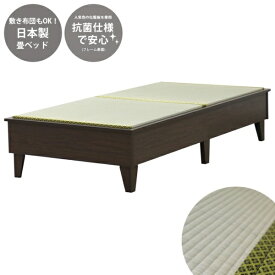 友澤木工 天然い草使用 デザイン畳ベッド 友澤木工 ダークブラウン E393-84-D【キャンセル・返品不可】 【代金引換配送不可】