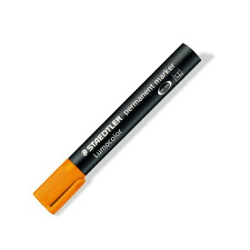 ステッドラー ルモカラー 油性太書きマーカー 斧型 オレンジ 350-4