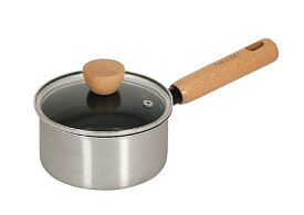 パール金属｜PEARL METAL ファストクック＋　2層鋼ダイヤモンドコートガラス蓋付木柄片手鍋14cm HC-0929