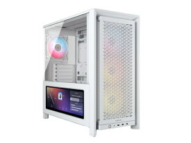 CORSAIR｜コルセア PCケース [ATX /Micro ATX /Extended ATX /Mini-ITX] FRAME 4000D LCD RS ARGB Premium White ホワイト CC-9011327-WW