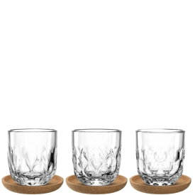 Leonardo｜レオナルド コーヒータンブラー＆ソーサ 3客セット LEONARDO (レオナルド) クリアー 055191