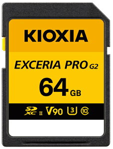 KIOXIA�b�L�I�N�V�A �y�����A�ʁE8K�^��ɂ������߁zSDXC�J�[�h EXCERIA PRO G2�i�G�N�Z���A�v���j KSDXU-B064G [Class10 /64GB] �y��������z���s�z