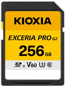 KIOXIA�b�L�I�N�V�A �y�����A�ʁE8K�^��ɂ������߁zSDXC�J�[�h EXCERIA PRO G2�i�G�N�Z���A�v���j KSDHU-B256G [Class10 /256GB] �y��������z���s�z
