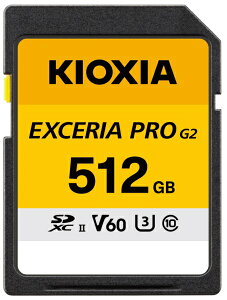KIOXIA�b�L�I�N�V�A �y�����A�ʁE8K�^��ɂ������߁zSDXC�J�[�h EXCERIA PRO G2�i�G�N�Z���A�v���j KSDHU-B512G [Class10 /512GB] �y��������z���s�z