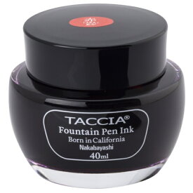 ナカバヤシ TACCIA万年筆用インク すなおいろ染料40ml あか TFPI-WD40-05