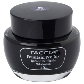 ナカバヤシ TACCIA万年筆用インク すなおいろ染料40ml あおくろ TFPI-WD40-10
