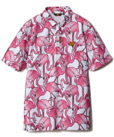 フィラゴルフ｜FILA GOLF メンズ 総柄半袖シャツ Pink Panic 866603 [メンズ /Lサイズ]【返品交換不可】