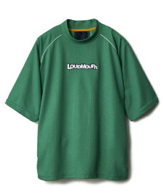 ラウドマウスゴルフ｜Loud Mouth Golf メンズ ワッフルモックネックシャツ グリーン 866610 [メンズ /LLサイズ]【返品交換不可】