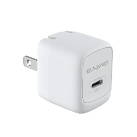 SUNEAST｜サンイースト PD対応USB急速充電器 30w USB-Cポート×1/GaN(窒化ガリウム) 採用 ホワイト [1ポート］ SE-AC030BN002WHF [1ポート /USB Power Delivery対応 /GaN(窒化ガリウム) 採用]