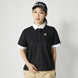 フィラゴルフ｜FILA GOLF レディース 半袖シャツ ブラック 756664 [レディース /Lサイズ]【返品交換不可】