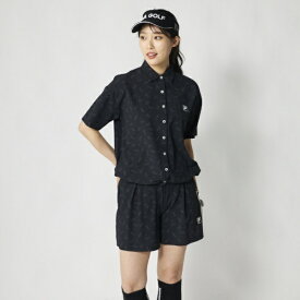 フィラゴルフ｜FILA GOLF レディース 半袖シャツ ブラック 756667 [レディース /LLサイズ]【返品交換不可】