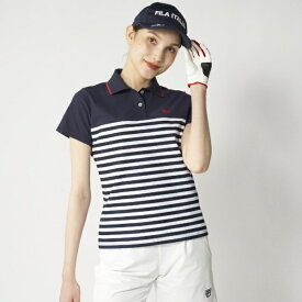 フィラゴルフ｜FILA GOLF レディース 半袖シャツ ネイビー 756632 [レディース /LLサイズ]【返品交換不可】