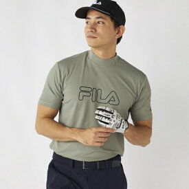 フィラゴルフ｜FILA GOLF メンズ 半袖モックネックシャツ ライトカーキ 746622 [メンズ /Mサイズ]【返品交換不可】