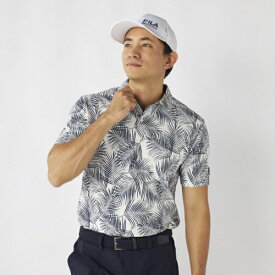フィラゴルフ｜FILA GOLF メンズ 柄半袖シャツ ネイビー 746680 [メンズ /Mサイズ]【返品交換不可】