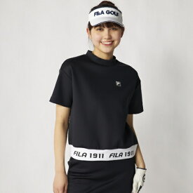 フィラゴルフ｜FILA GOLF レディース 半袖モックネックシャツ ブラック 756660 [レディース /Lサイズ]【返品交換不可】