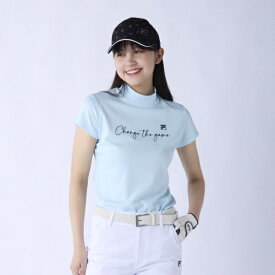 フィラゴルフ｜FILA GOLF レディース 半袖モックネックシャツ ライトブルー 756635 [レディース /LLサイズ]【返品交換不可】